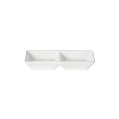 Nova 2-Section Rectangular Tray in White - 20 cm