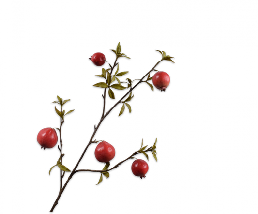 Silk-ka Artificial Pomegranate Spray in red orange
