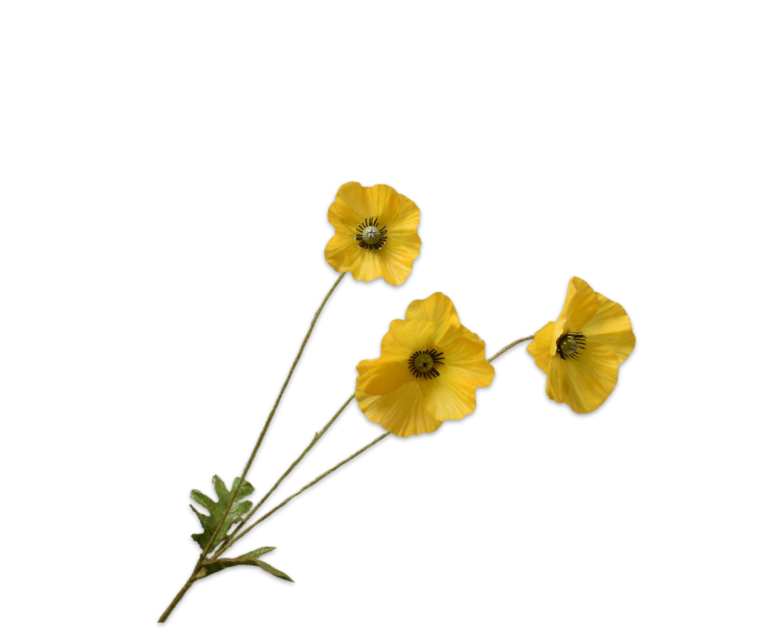 Silk-ka Poppy Spray Yellow Rt