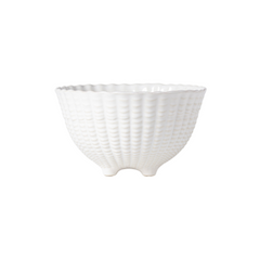 Aparte Shell Footed Bowl in White 20 cm