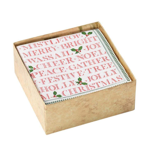 Caspari Lunch Napkin Yuletide