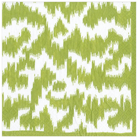 Caspari Cocktail Napkin Green Modern Moire