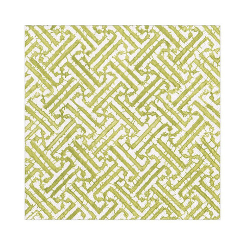 Cocktail Napkin Mossgreen Fretwork