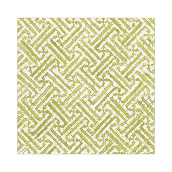 Cocktail Napkin Mossgreen Fretwork