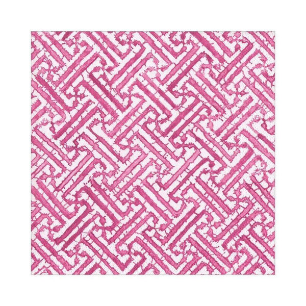 Cocktail Napkin Fuchsia Fretwork