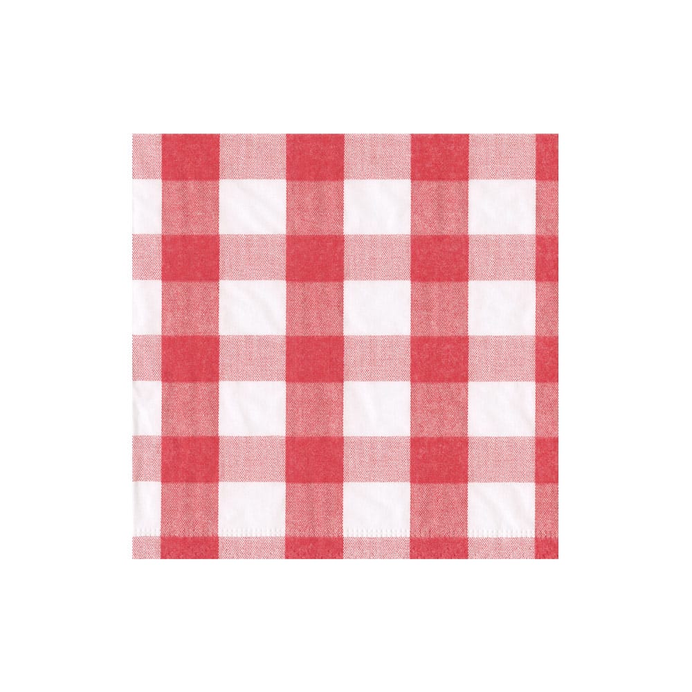 Caspari Gingham Red Napkin