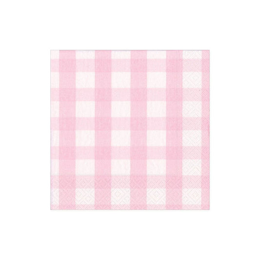Caspari Lunch Napkin Pink Gingham