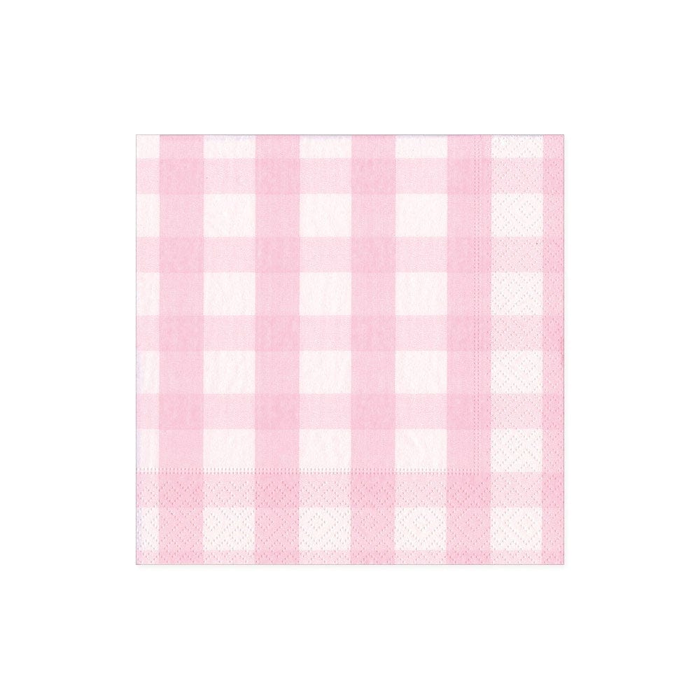 Cocktail Napkin Pink Gingham