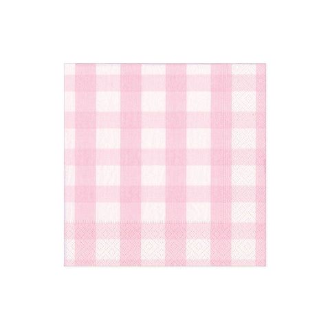 Cocktail Napkin Pink Gingham