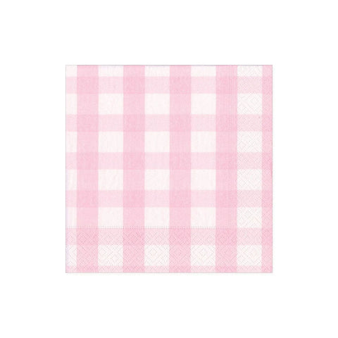 Caspari Lunch Napkin Pink Gingham