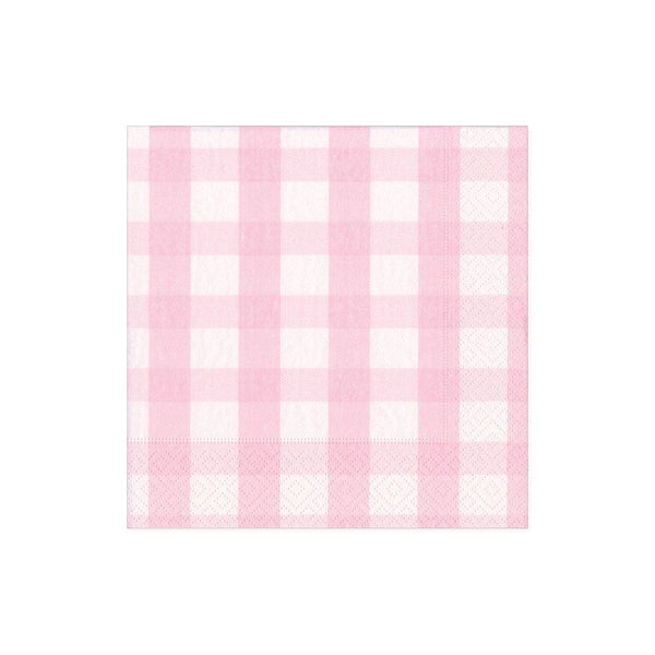 Cocktail Napkin Pink Gingham