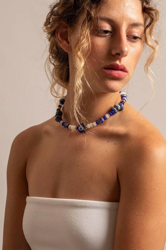 La Coque Francaise Kalliope Blue Necklace Jewelry