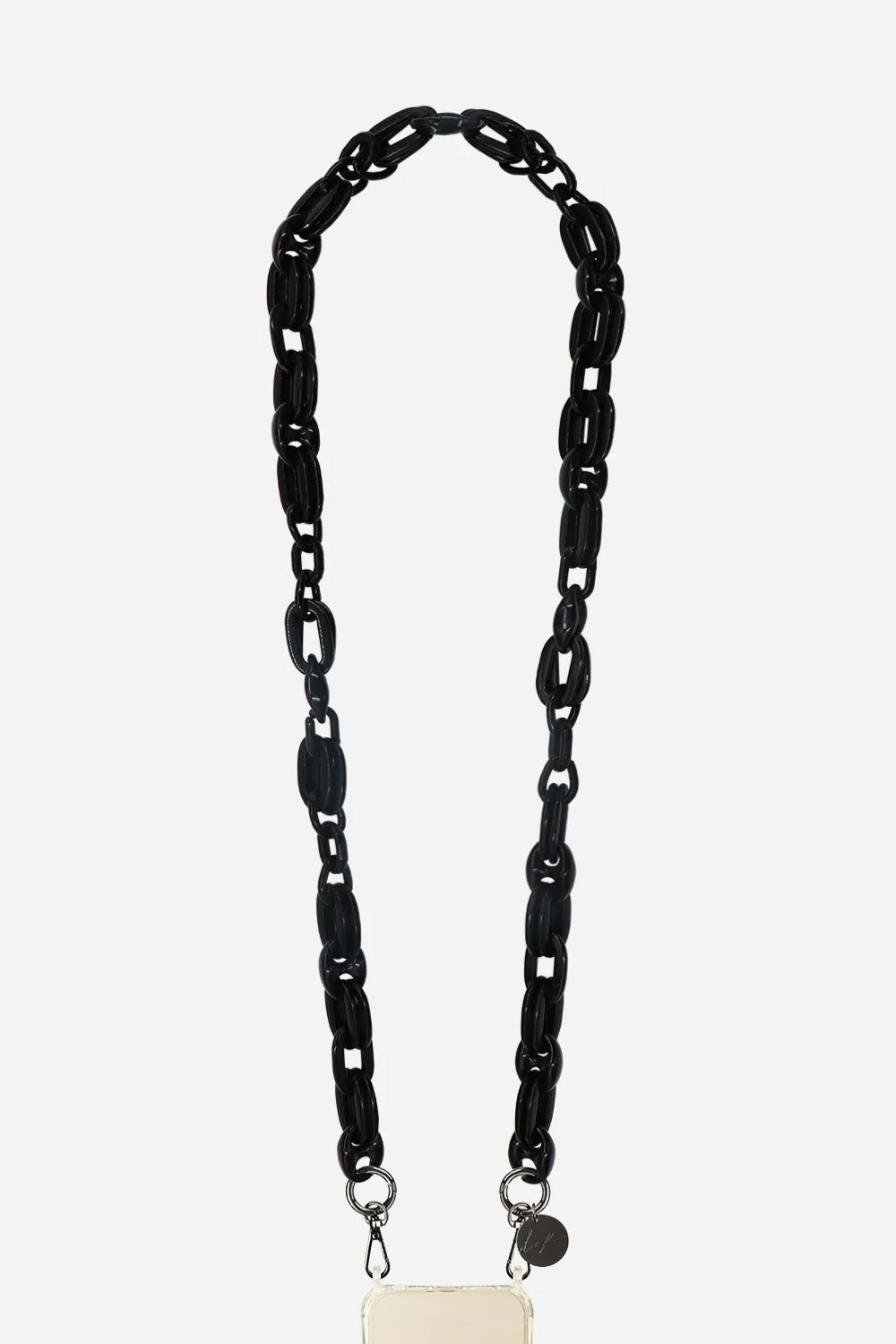 Black Amber Long Phone Chain 120cm