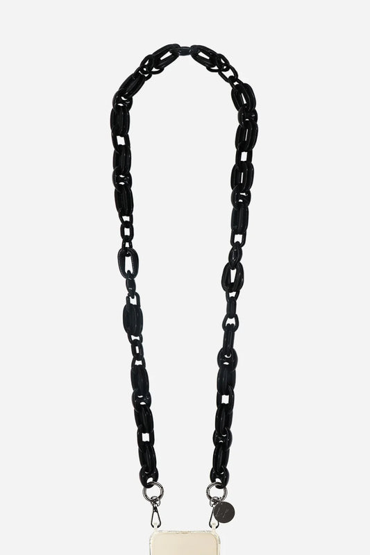 Black Amber Long Phone Chain 120cm
