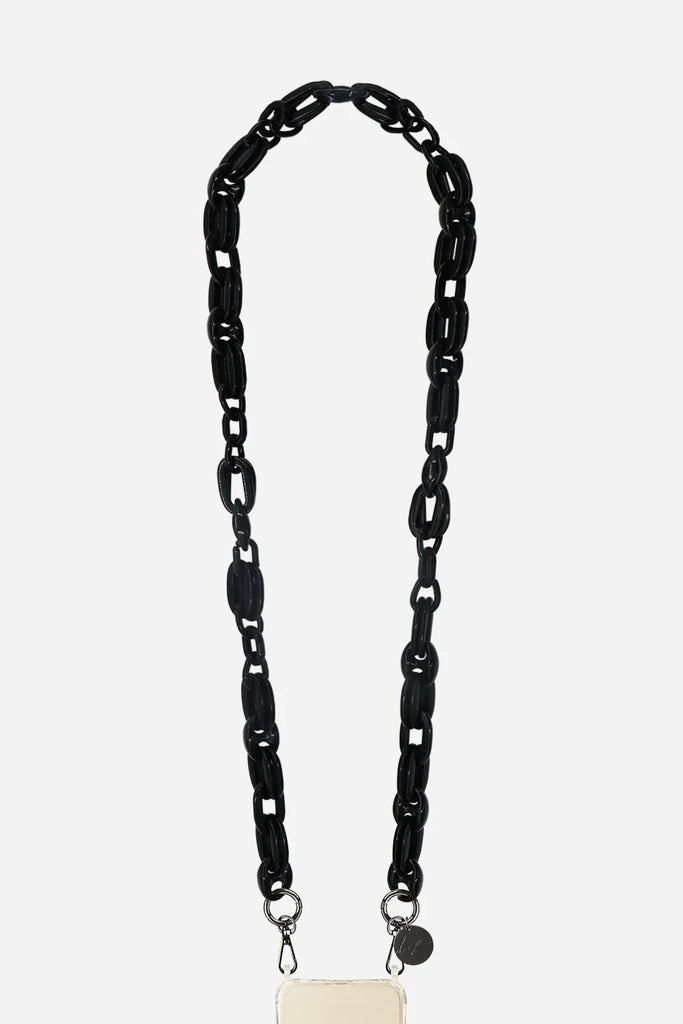 Black Amber Long Phone Chain 120cm