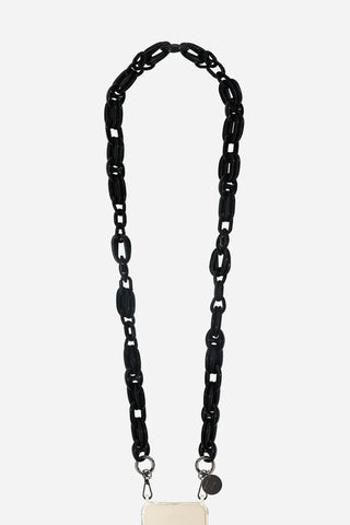 Black Amber Long Phone Chain 120cm
