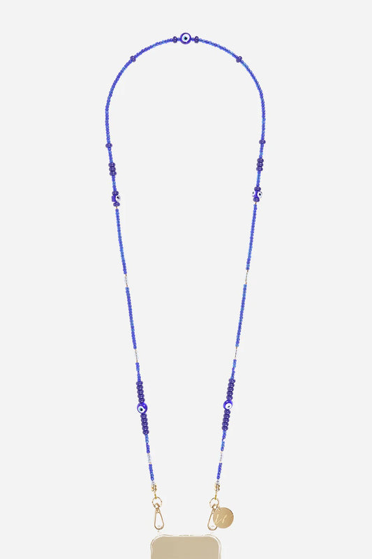 Leda Blue Long Phone Chain 120cm