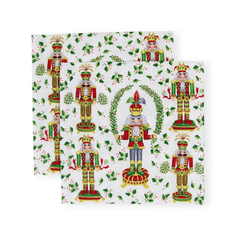 Cocktail Napkin Nutcracker Christmas