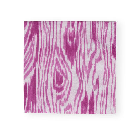 Caspari Cocktail Napkin Fuchsia Woodgrain