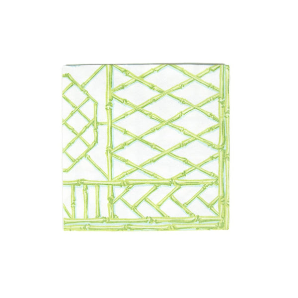 Cocktail Napkin Bamboo Screen Moss Green
