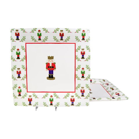 Caspari Little Nutcracker Square Paper Plates