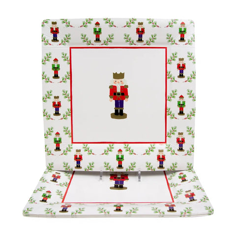 Caspari Little Nutcracker Square Paper Plates