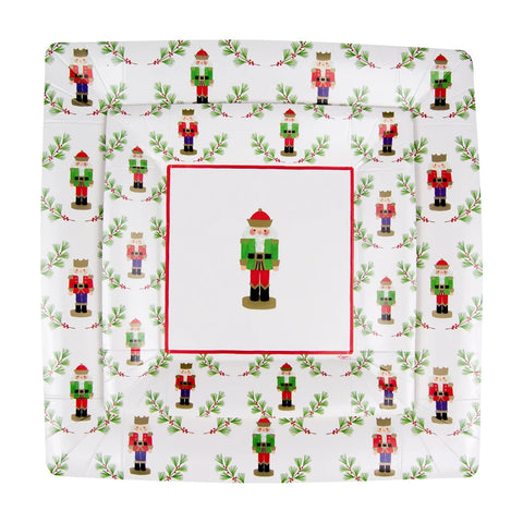 Caspari Little Nutcracker Square Paper Plates