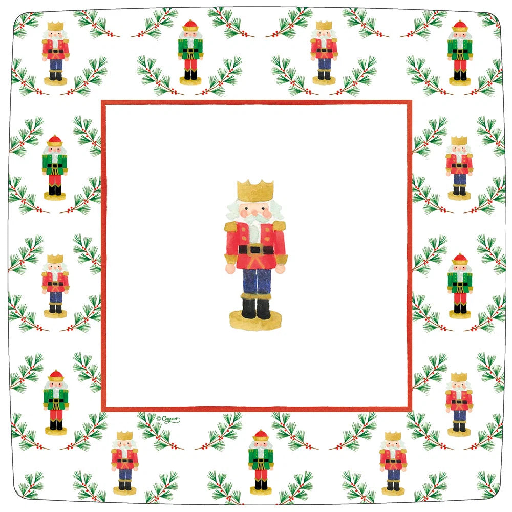 Caspari Little Nutcracker Square Paper Plates