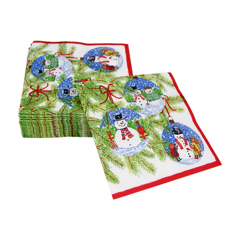Caspari Snowman Ornaments Napkin