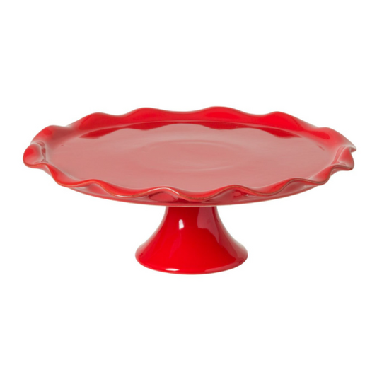 Cook & Host Footed Plate in Red