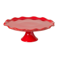 Cook & Host Footed Plate in Red
