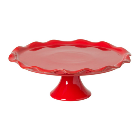 Cook & Host Footed Plate in Red