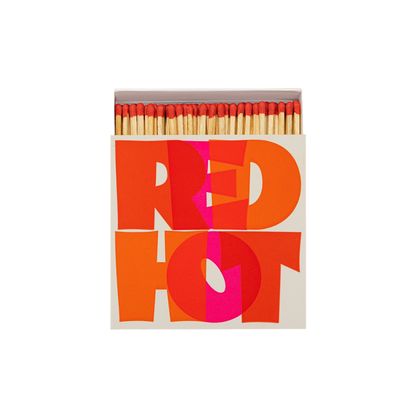 Archivist Square Matchbox in Red Hot design