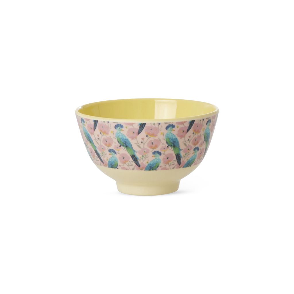 Rice Melamine Bowl - Exotic Bird Print
