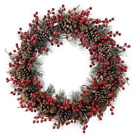 Shishi Fir and Red Berries Wreath