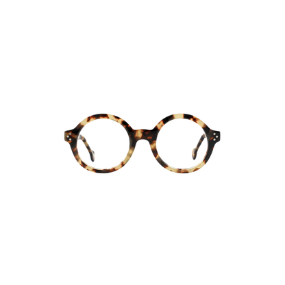Frank and Lucie Eyeglobe Greyvanna reading glasses in handmade acetate