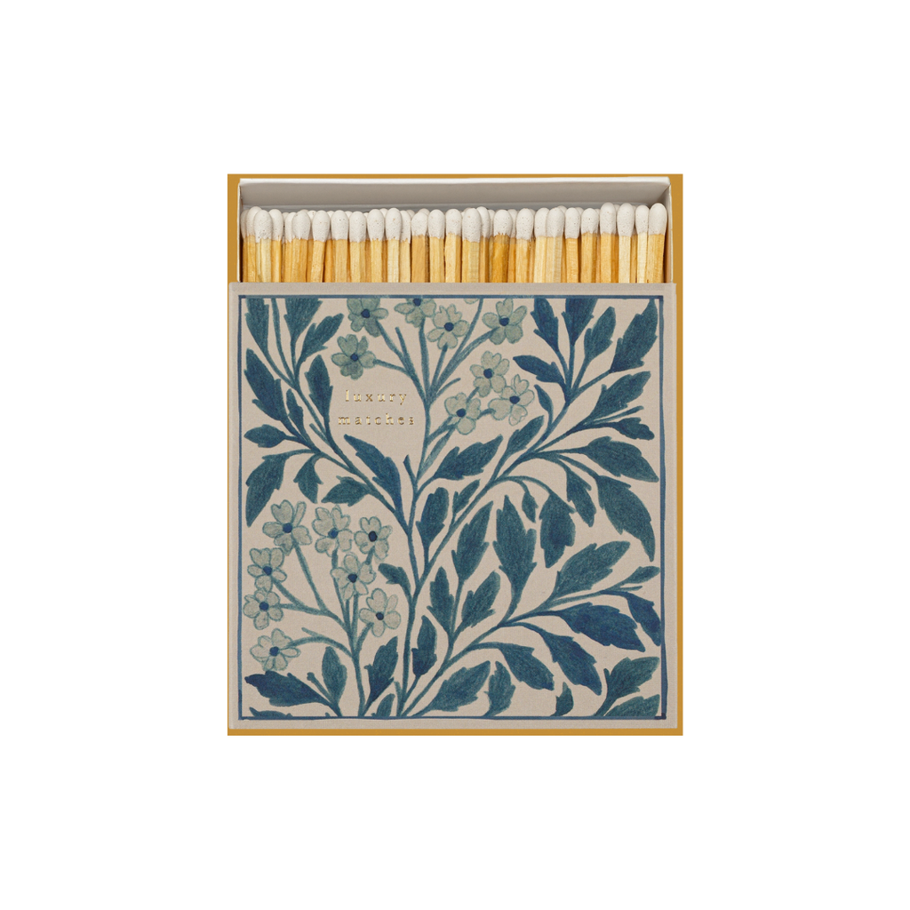 Archivist Square Matchbox - Blue Floral