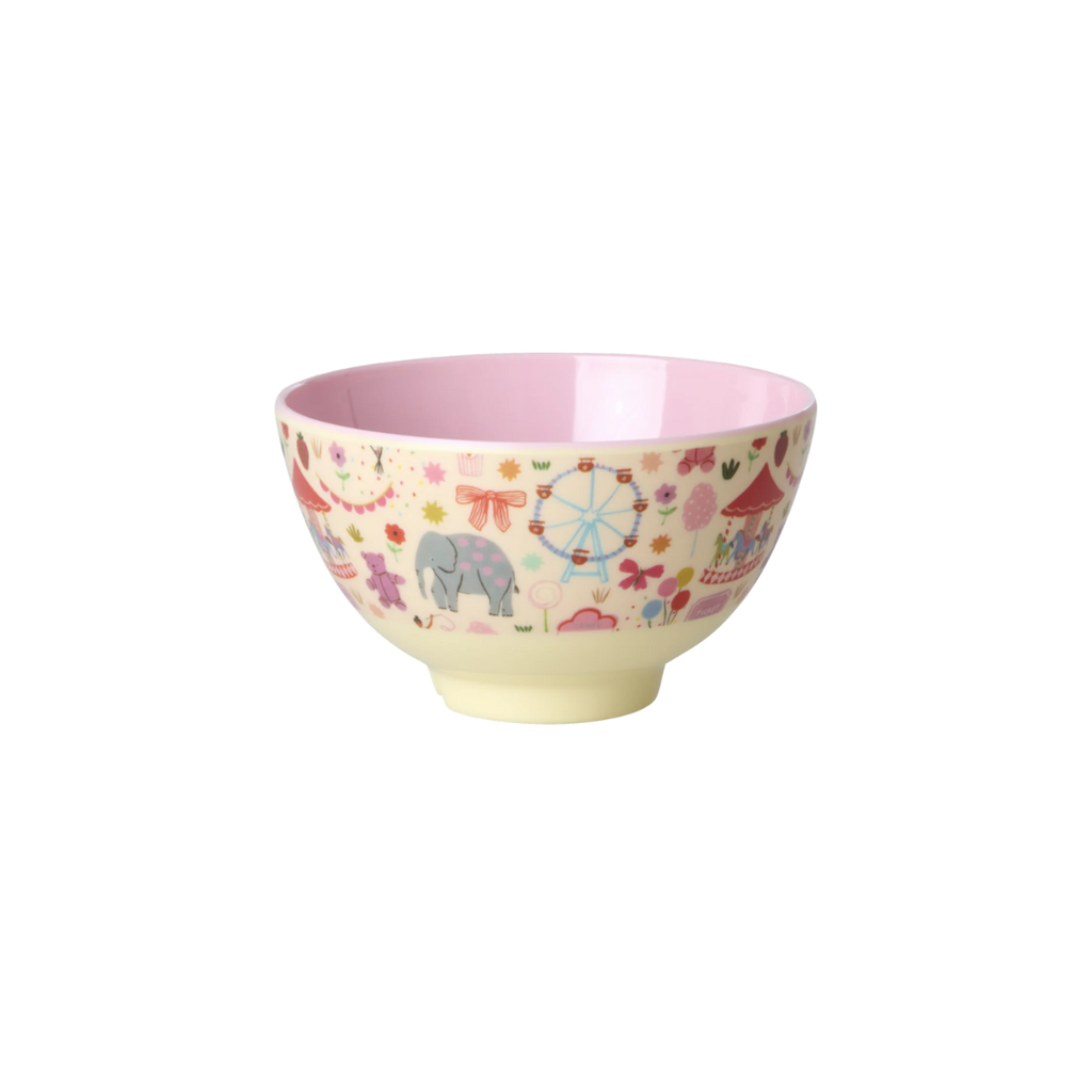 Rice Melamine Small Bowl in Fun Fair Print - 300ml
