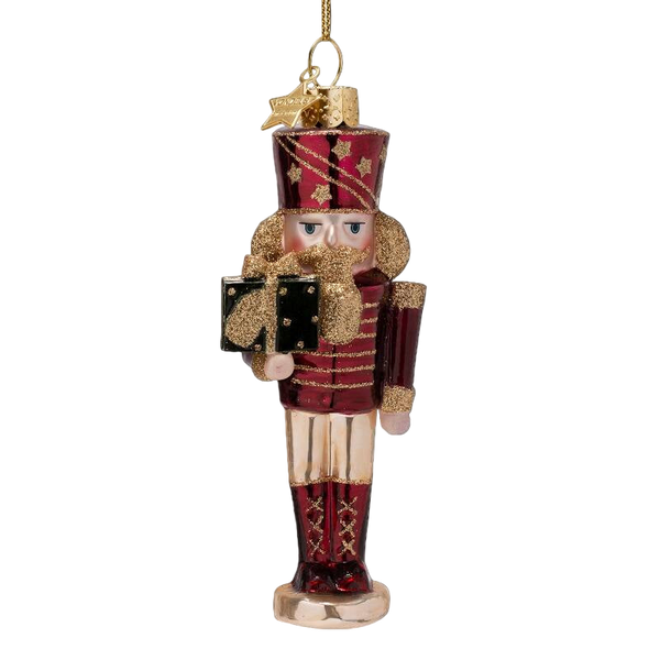 Vondels Burgundy Nutcracker Ornament – 16 cm