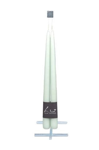 Rasteli - Luz Your Senses Smooth - Pair of Tapers - L 30 cm x Ø 2.2 cm