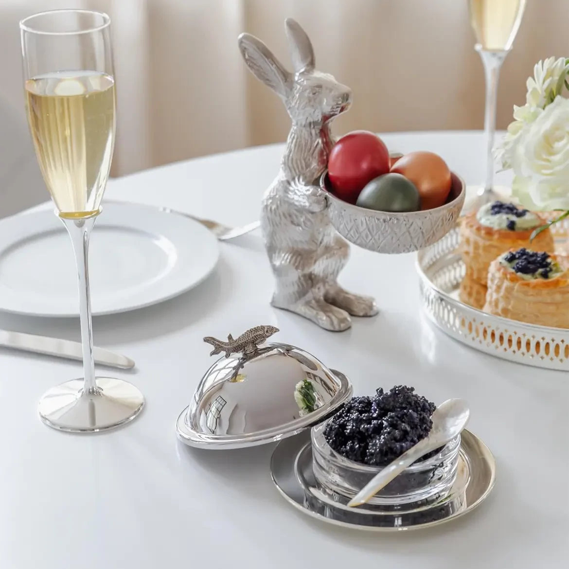Edzard Caviar Bowl Set, Silver Plated