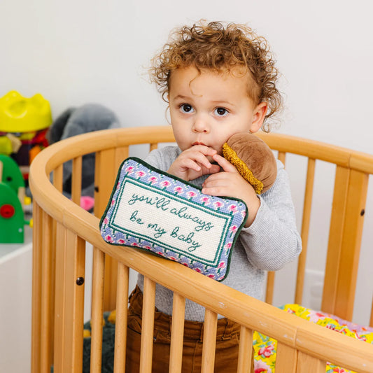 Furbish Be My Baby Mini Needlepoint Pillow