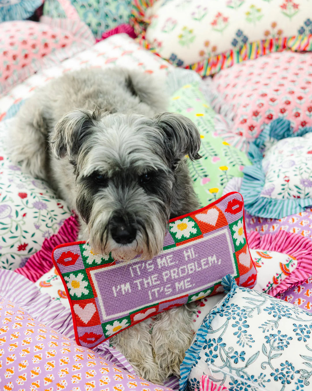 Furbish It's Me Needlepoint Pillow, view 3