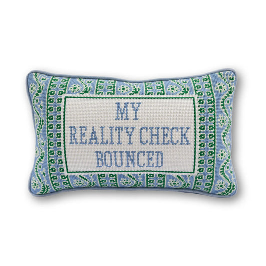 Furbish Reality Check Needlepoint Pillow