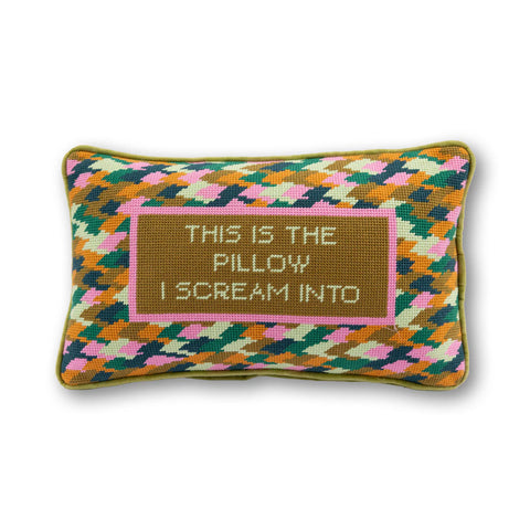 Furbish Scream Needlepoint Pillow