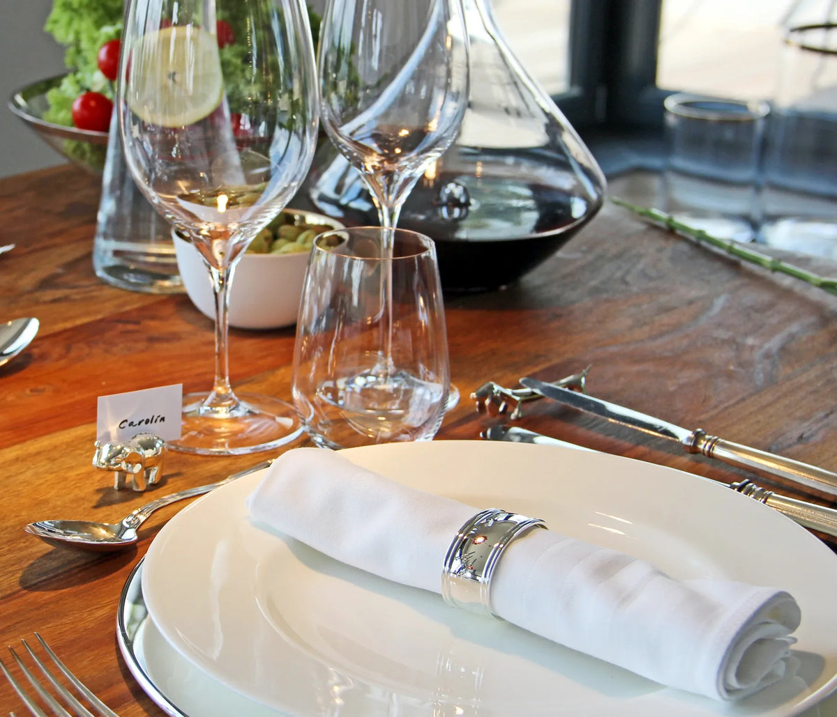 Edzard - Thread Oval Napkin Rings (Set of 4), view 3