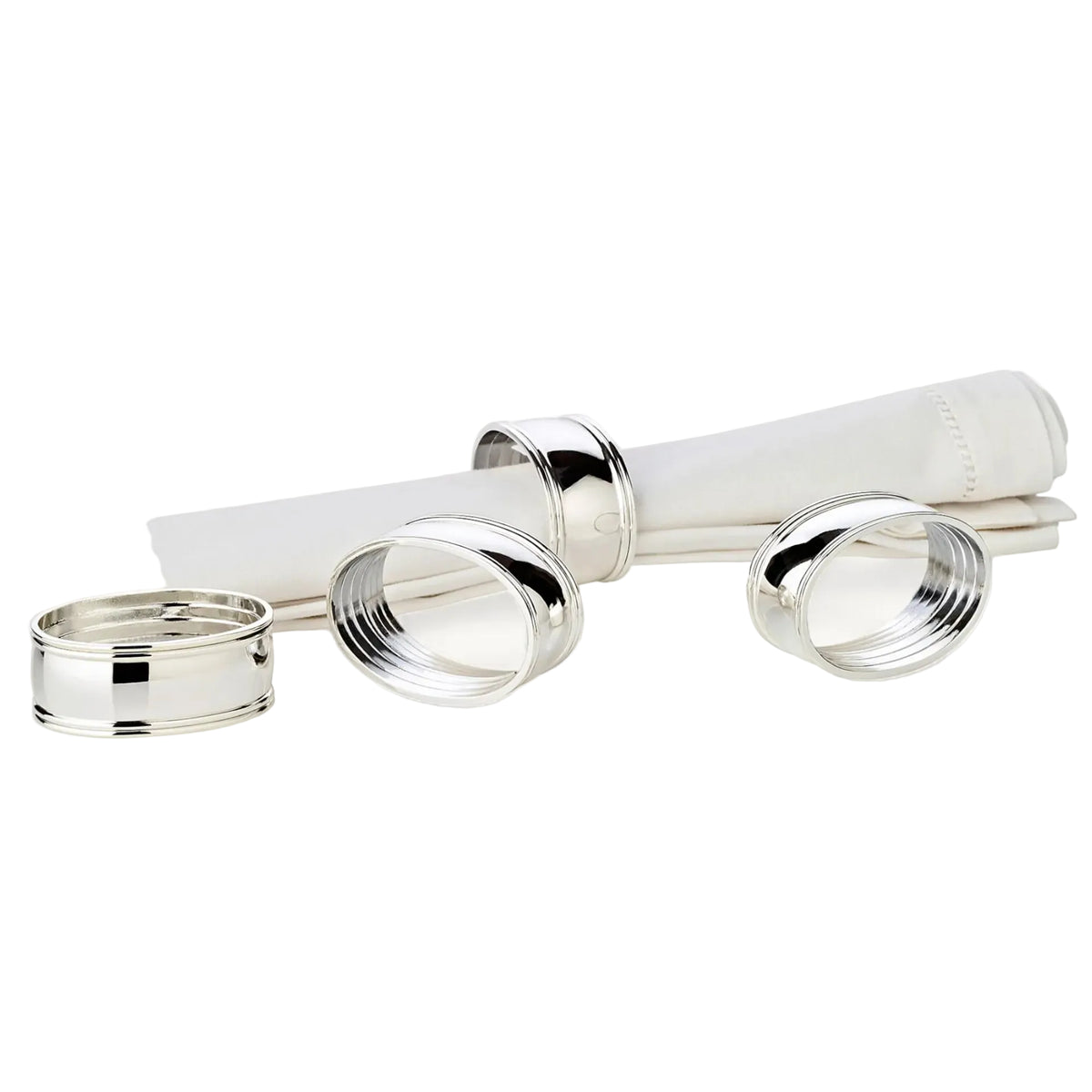 Edzard Thread Oval Napkin Rings, set of 4