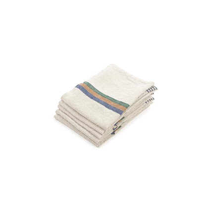 Libeco Ari striped linen tea towel, additional view