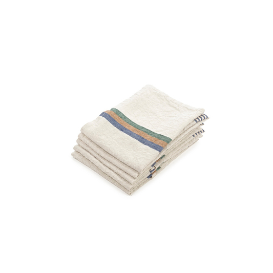Libeco Ari striped linen tea towel, additional view