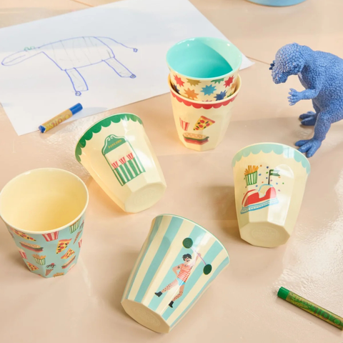 Rice Fun Fair Melamine Cups  160ml - Set of 6